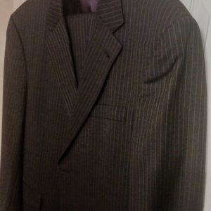 Jos A. Bank Men's Dark Gray Pinstripe Suit